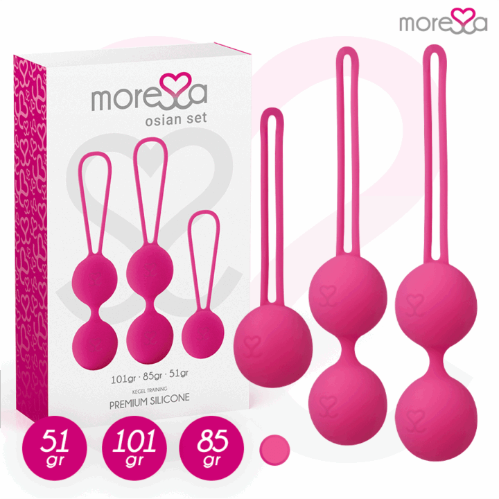 MORESSA - CONJUNTO OSIAN PREMIUM SILICONE ROSA (Osian One - 51 g | Osian Two - 101 g | Osian Three 85 g)
