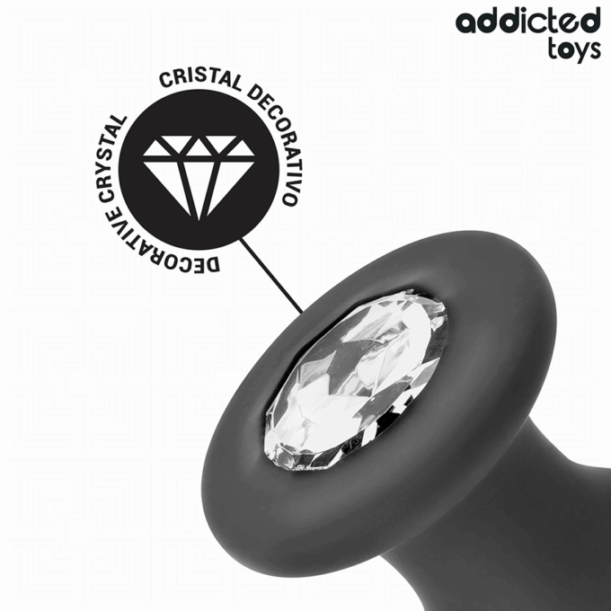 ADDICTED TOYS - PLUG ANAL COM JOIA TAMANHO M 10,4 CM