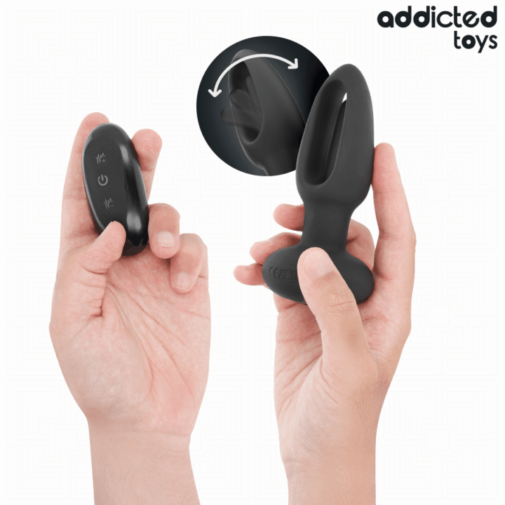 ADDICTED TOYS - PLUG ANAL COM LÍNGUA VIBRATÓRIA E CONTROLE REMOTO