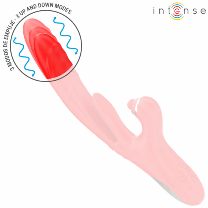 INTENSE - ROSALIA VIBRADOR MULTIFUNCIONAL 3 EM 1 VERMELHO