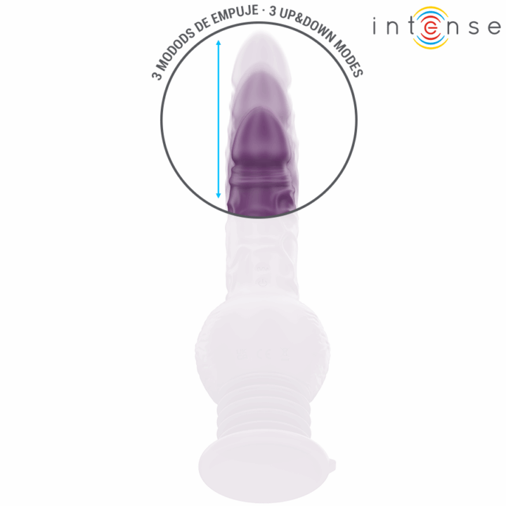 INTENSE - VIBRADOR MULTIFUNCIONAL TATUM COM VIBRAÇÃO PARA CIMA E PARA BAIXO 24 CM ROXO