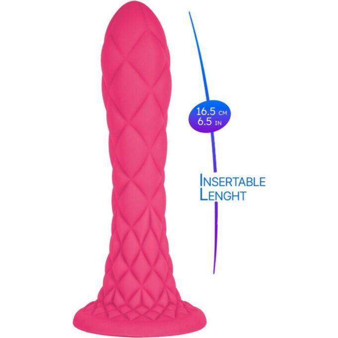 SILEXD - DREAMY DILDO FANTASY SILICONE LÍQUIDO TERMORATIVO FÚCSIA 18,5 CM