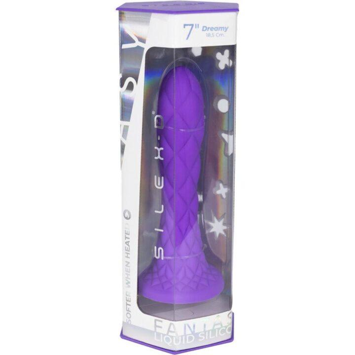 SILEXD - DREAMY DILDO FANTASY SILICONE LÍQUIDO TERMORATIVO VIOLETA 18,5 CM