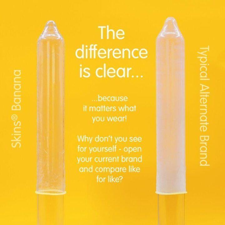 SKINS - PRESERVATIVOS BANANA PREMIUM PACOTE 4