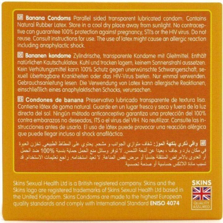 SKINS - PRESERVATIVOS BANANA PREMIUM PACOTE 4