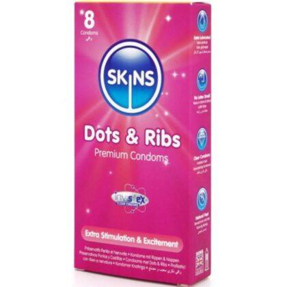 SKINS-SKINS-DOTS-RIBS-PREMIUM-CONDOMS-PACK-8-1
