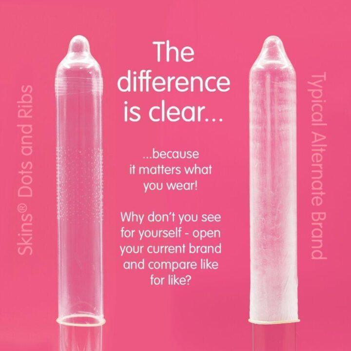 SKINS - DOTS & RIBS PREMIUM PRESERVATIVOS PACOTE 8