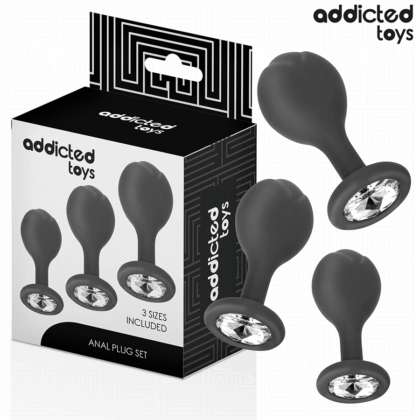 ADDICTED TOYS - CONJUNTO DE 3 PLUG ANAL COM JOIA