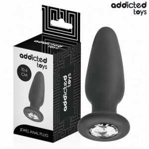 ADDICTED TOYS - PLUG ANAL COM JOIA TAMANHO M 10,4 CM
