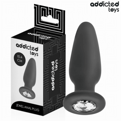 ADDICTED TOYS - PLUG ANAL COM JOIA TAMANHO M 10,4 CM