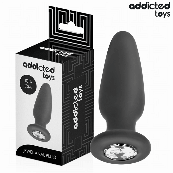 ADDICTED TOYS - PLUG ANAL COM JOIA TAMANHO M 10,4 CM