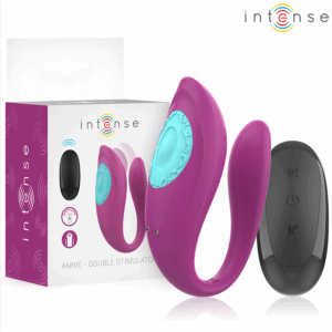 INTENSE - ANNIE VIBRADOR E ESTIMULADOR EM FORMA DE U ROXO CONTROLE REMOTO