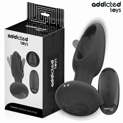 ADDICTED TOYS - PLUG ANAL COM LÍNGUA VIBRATÓRIA E CONTROLE REMOTO
