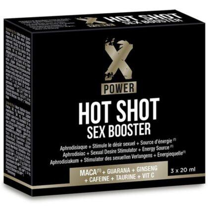 X POWER - HOT SHOT SEX BOOSTER AUMENTA LIBIDO 3 X 20 ML