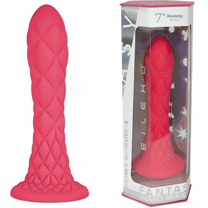 SILEXD - DREAMY DILDO FANTASY SILICONE LÍQUIDO TERMORATIVO FÚCSIA 18,5 CM