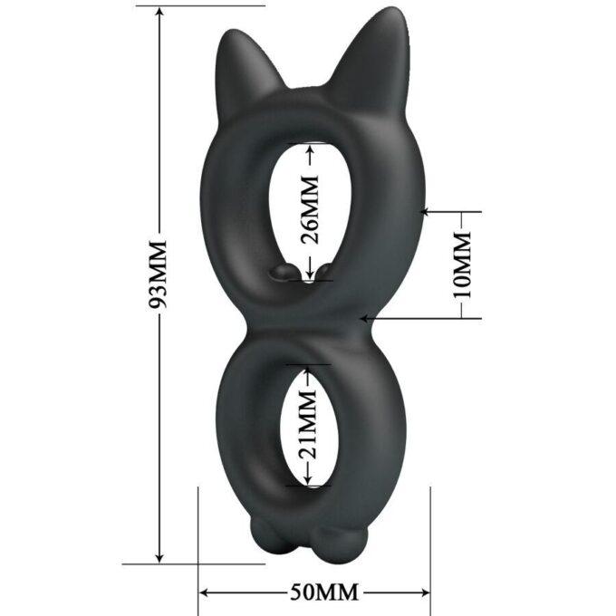 CRAZY BULL - ANEL DUPLO DE SILICONE TORAN MODELO 20