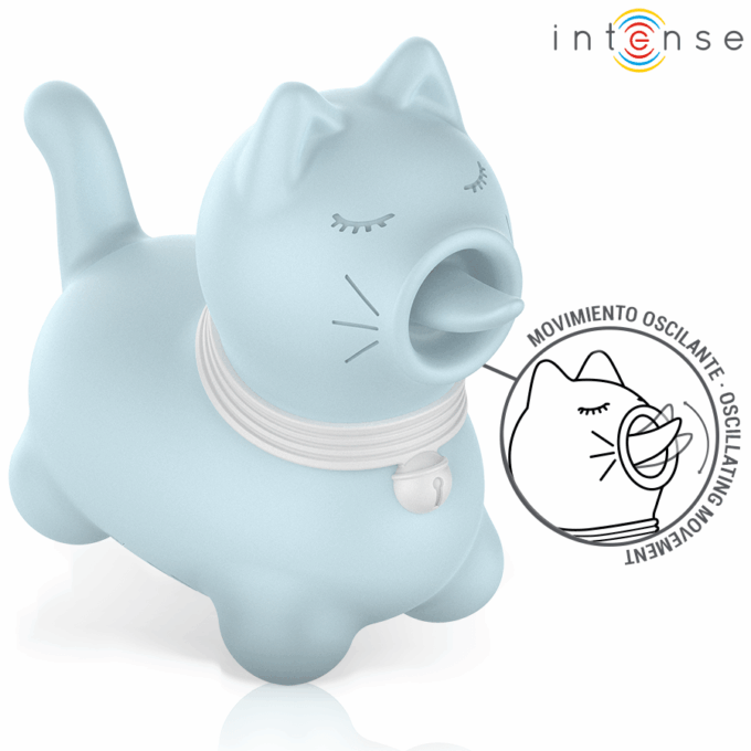INTENSE - ESTIMULADOR DUCHESS COM LÍNGUA GIRATÓRIA 360º AZUL