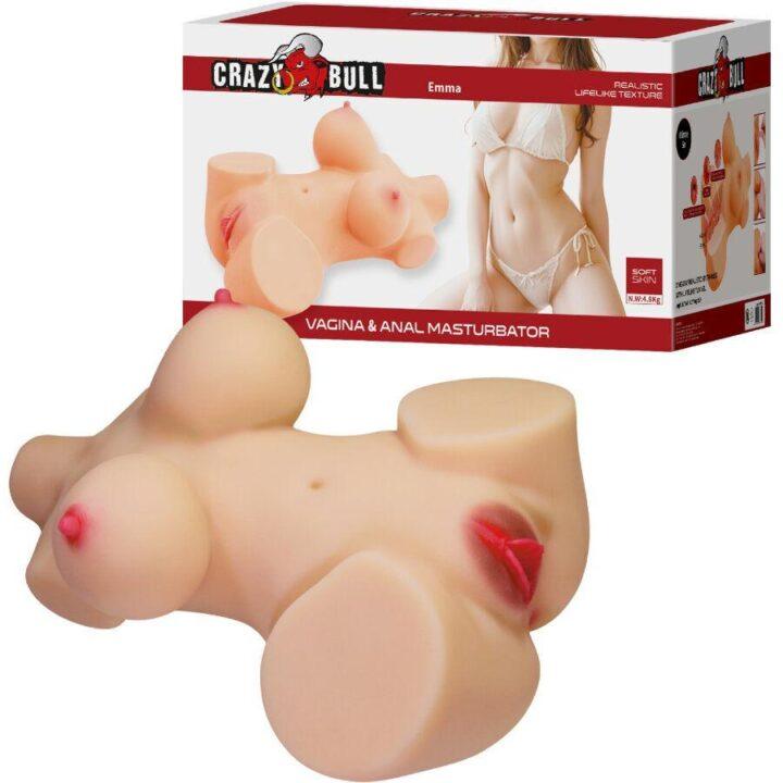 CRAZY BULL - EMMA TRONCO FEMININO REALISTA VAGINA E ANAL 4,8 KG