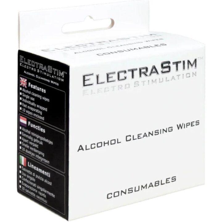 ELECTRASTIM - LENÇOS DE LIMPEZA COM ÁLCOOL 10 UNIDADES