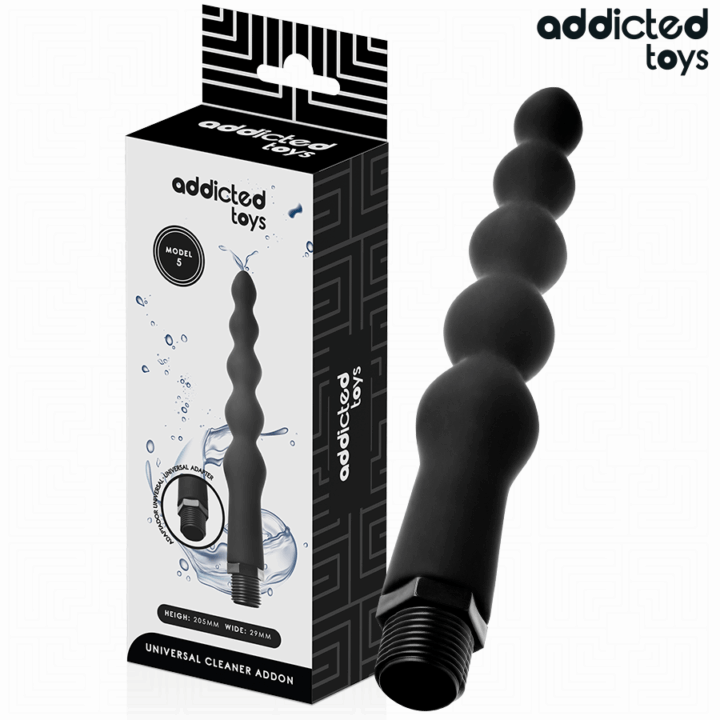 ADDICTED TOYS - LIMPADOR ANAL COM ADAPTADOR UNIVERSAL MODELO 5