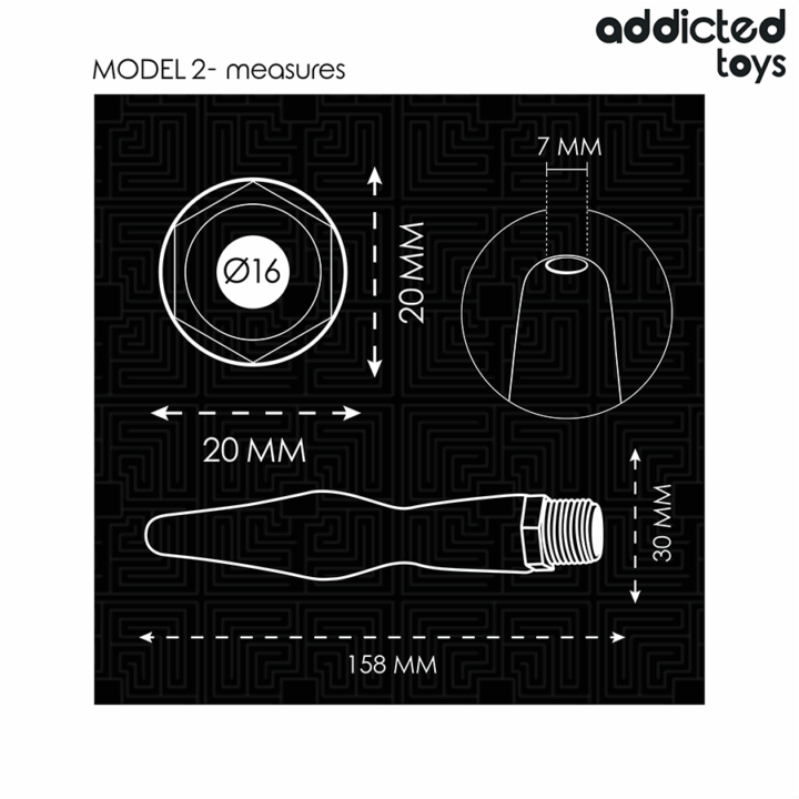 ADDICTED TOYS - LIMPADOR ANAL COM ADAPTADOR UNIVERSAL MODELO 2