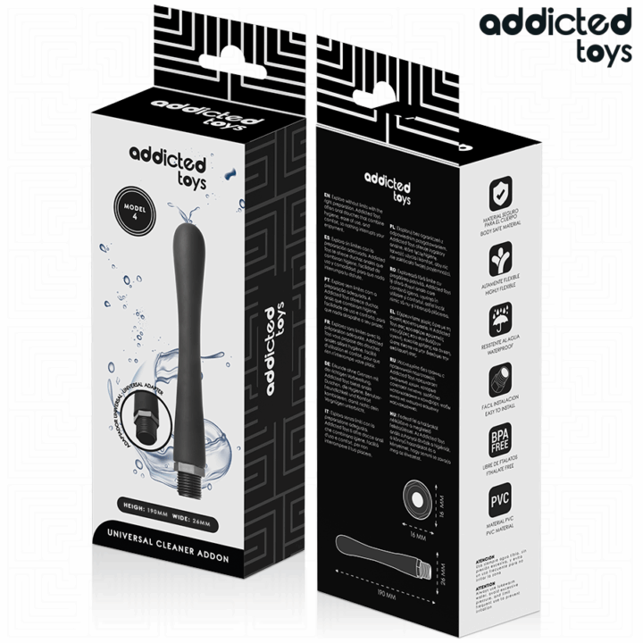 ADDICTED TOYS - LIMPADOR ANAL COM ADAPTADOR UNIVERSAL MODELO 4