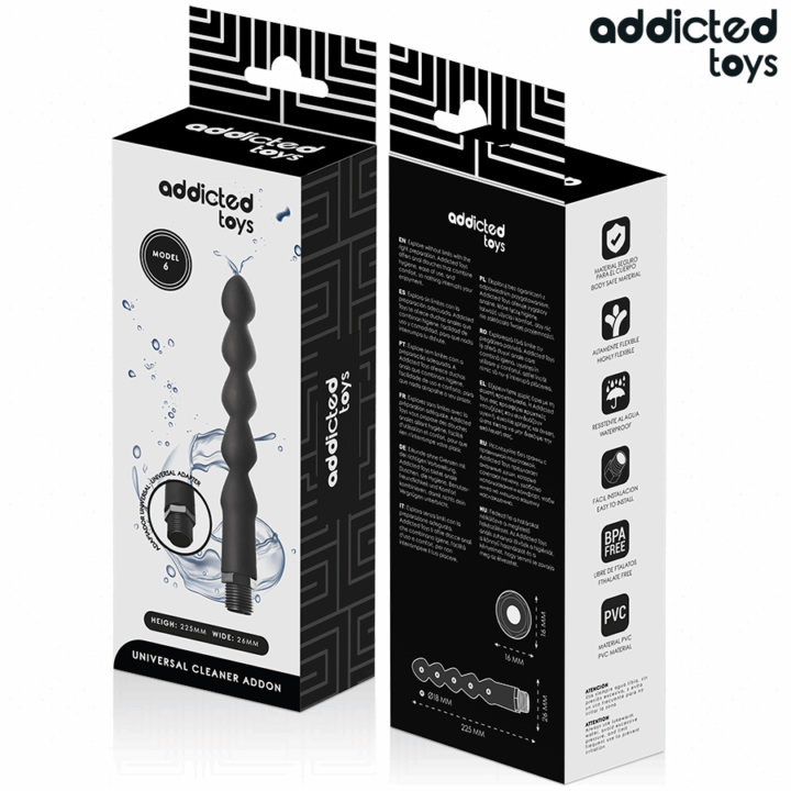 ADDICTED TOYS - LIMPADOR ANAL COM ADAPTADOR UNIVERSAL MODELO 6