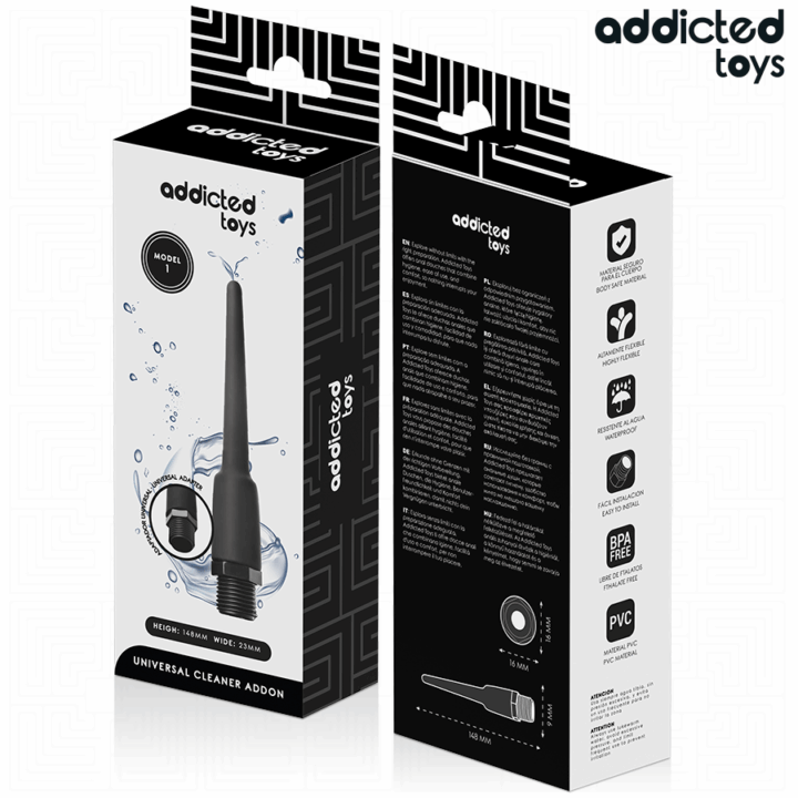 ADDICTED TOYS - LIMPADOR ANAL COM ADAPTADOR UNIVERSAL MODELO 1