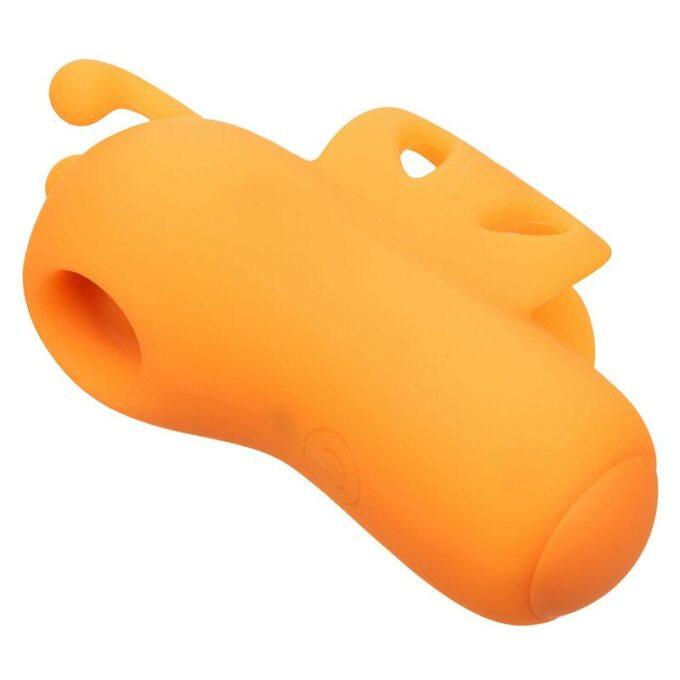 CALEXOTICS - NEON VIBES BUZZING VIBE O ESTIMULADOR DE DEDO 10 VIBRAÇÕES LARANJA