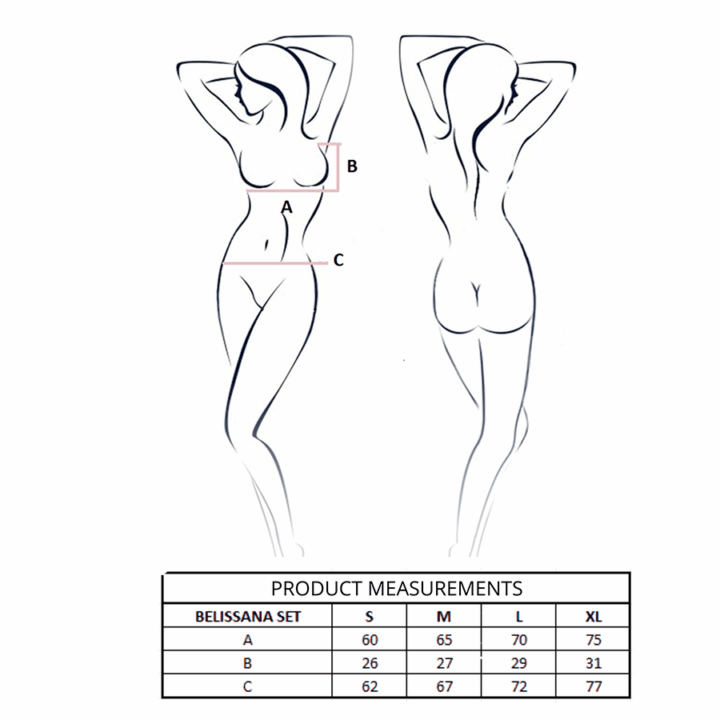 PASSION - CONJUNTO DE SUTIÃ + TANGA BELISSANA BRANCO G/GG