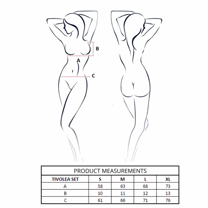 PASSION - CONJUNTO DE SUITÃ + TANGA TIVOLEA MISTY ROSE P/M