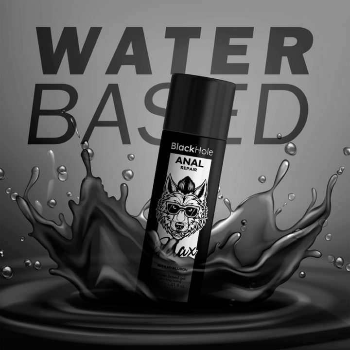 BLACK HOLE - REPARO ANAL RELAXANTE À BASE DE ÁGUA COM HIALURON 30 ML