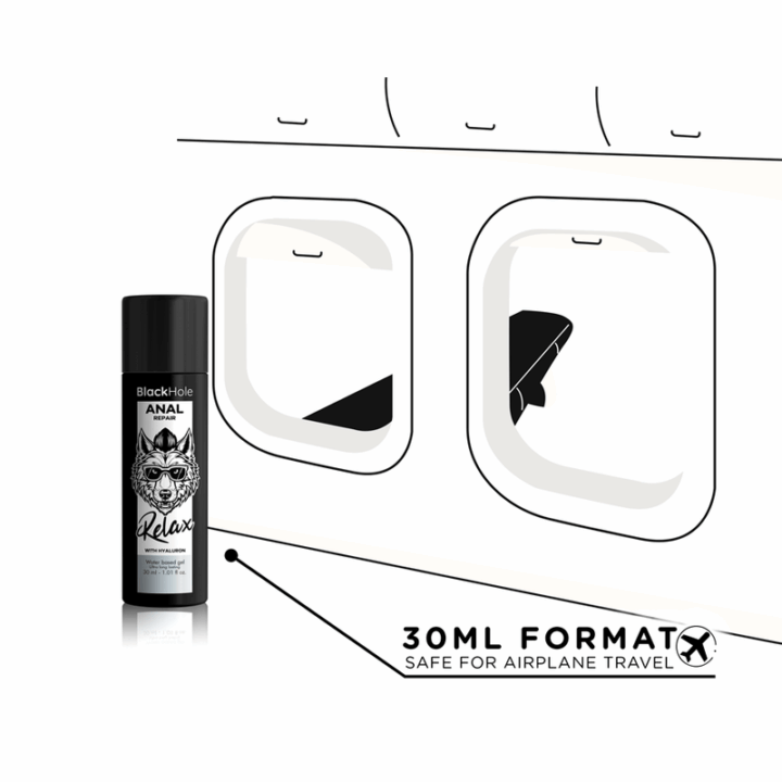 BLACK HOLE - REPARO ANAL RELAXANTE À BASE DE ÁGUA COM HIALURON 30 ML