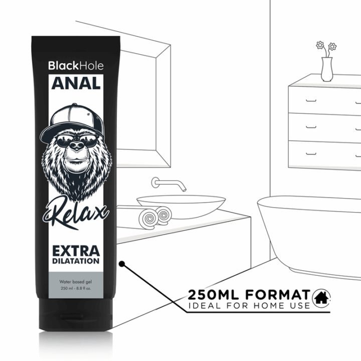 BLACK HOLE - GEL BASE D'ÁGUA DILATAÇÃO ANAL 250 ML