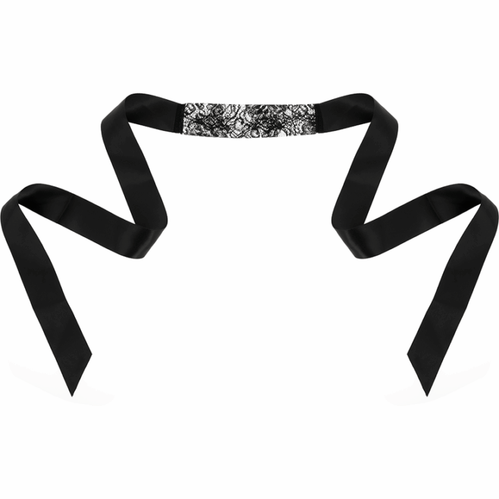 COQUETTE CHIC DESIRE - MSCARA DE RENDA PRETA COM FITA