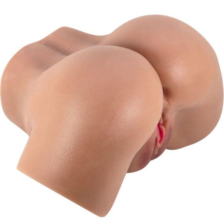 CRAZY BULL - VIBRADOR HAILEY BUTT COM CONTROLE REMOTO REALISTA DE VAGINA E ÂNUS