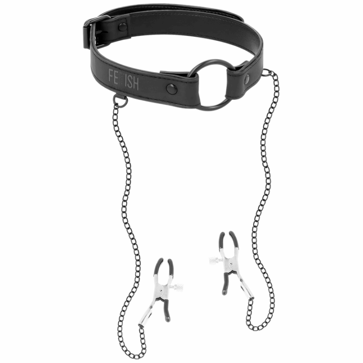 FETISH SUBMISSIVE - ANEL DE GAG COM GRAMPOS DE BICO