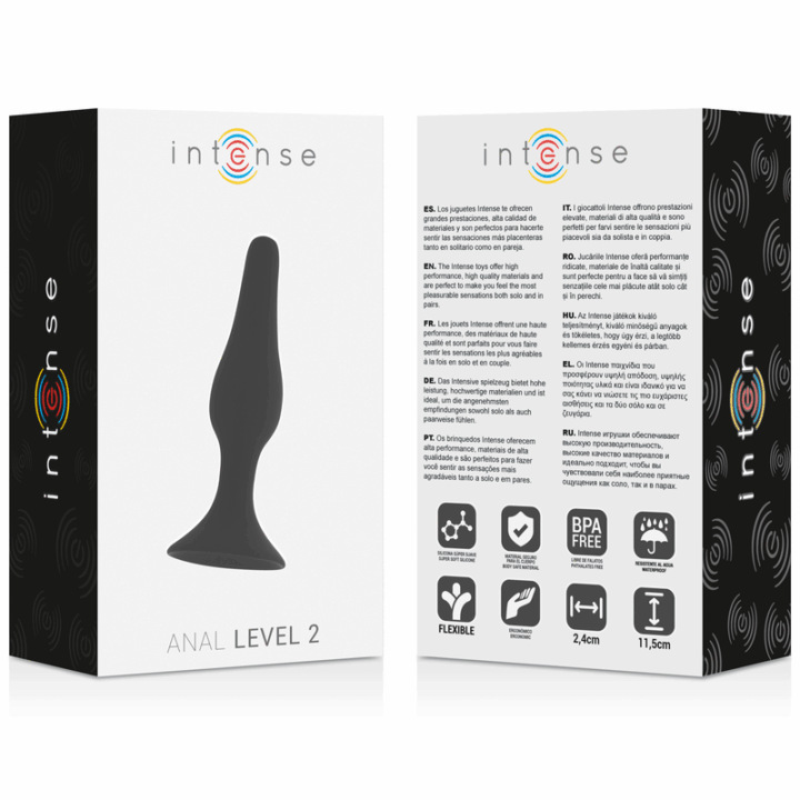 INTENSE - ANAL NÍVEL 2 11,5CM PRETO