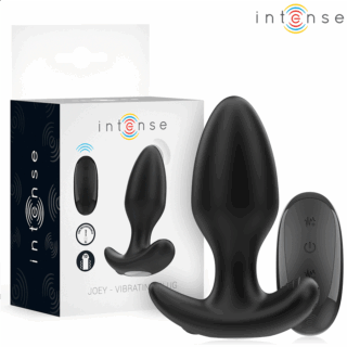 INTENSE - JOEY ANAL PLUG 10 VIBRAÇÕES PRETO CONTROLE REMOTO