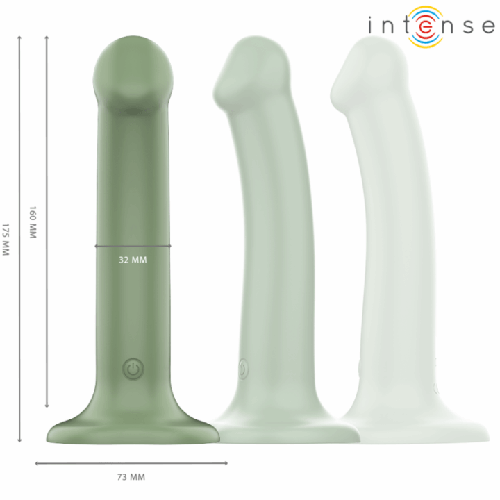 INTENSE - VIBRADOR BECCA COM VENTOSA 10 VIBRAÇÕES VERDE CONTROLE REMOTO