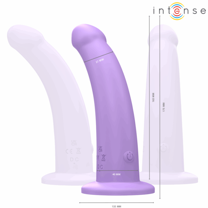 INTENSE - VIBRADOR EDDIE 17,5 CM 10 VIBRAÇÕES ROXO CONTROLE REMOTO