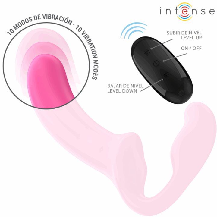 INTENSE - AMY VIBRADOR DUPLO 20 CM ROSA CONTROLE REMOTO