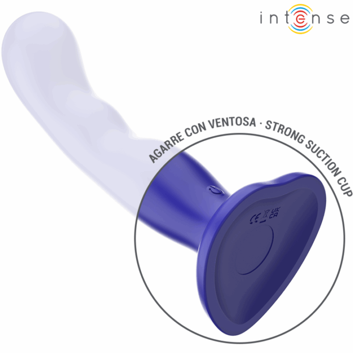 INTENSE - VIBRADOR SHORTY COM VENTOSA AZUL CONTROLE REMOTO