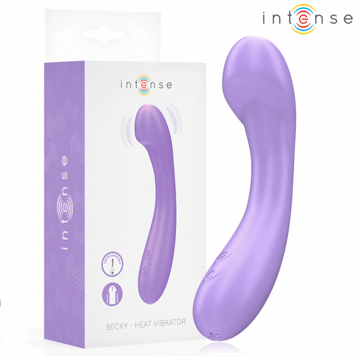 INTENSE - VIBRADOR BECKY 19 CM AQUECÍVEL 7 VIBRAÇÕES ROXO