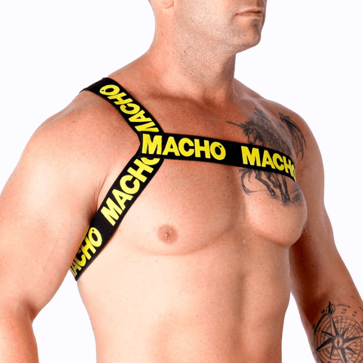 MACHO - ARNÊS ROMANO AMARELO L/XL