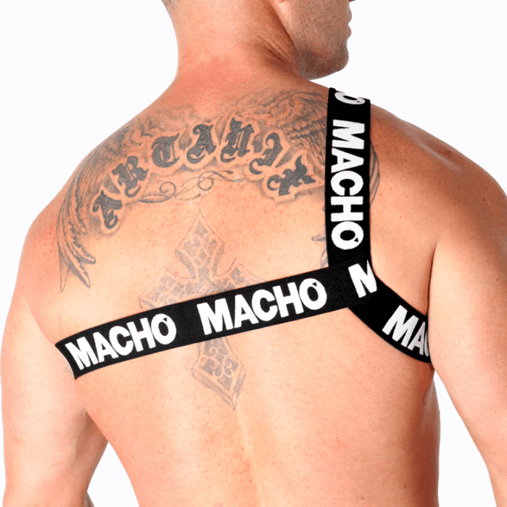 MACHO - ARNÊS ROMANO BRANCO S/M