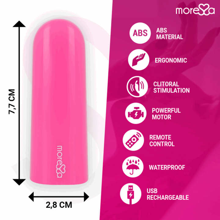 MORESSA - NIX VIBRADOR CONTROLE REMOTO ROSA