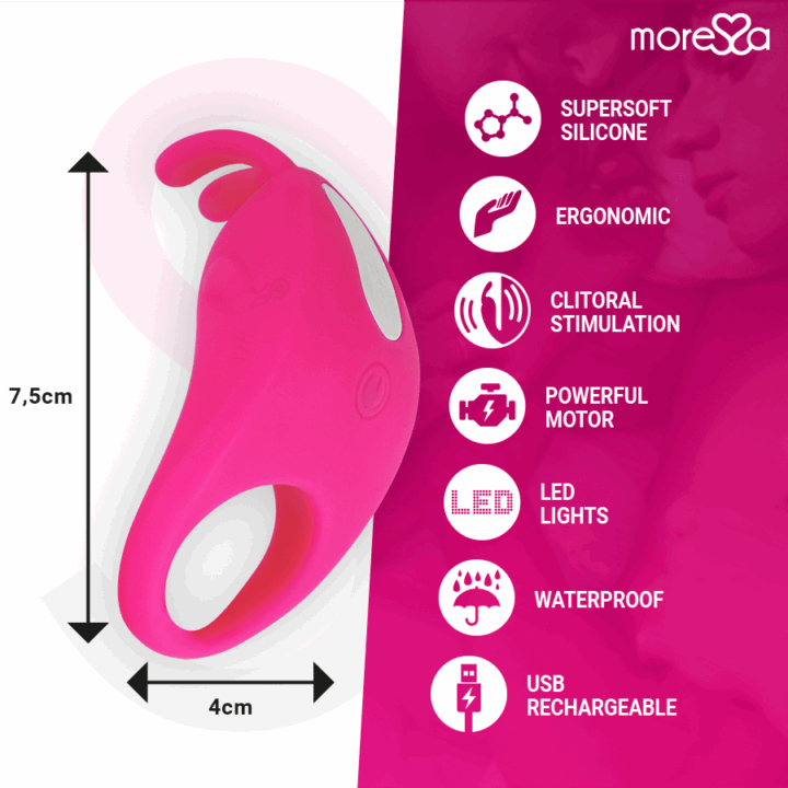 MORESSA - BRAD PREMIUM SILICONE RECARREGVEL ROSA