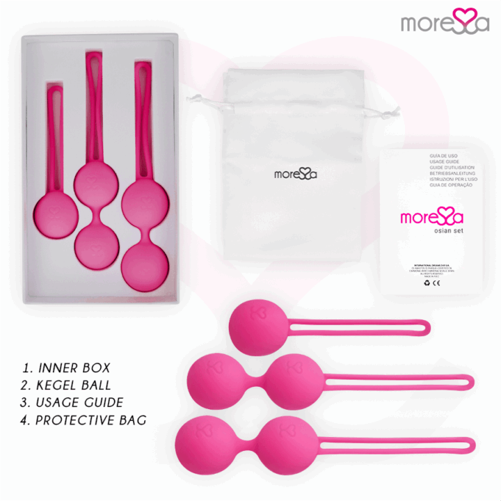 MORESSA - CONJUNTO OSIAN PREMIUM SILICONE ROSA (Osian One - 51 g | Osian Two - 101 g | Osian Three 85 g)