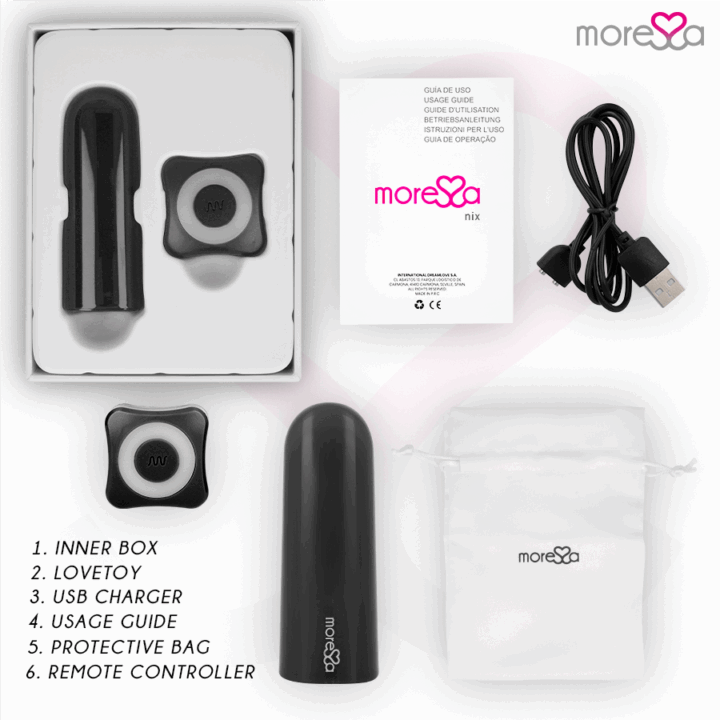 MORESSA - NIX VIBRADOR CONTROLE REMOTO PRETO